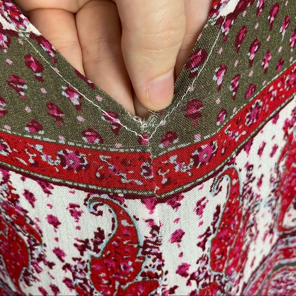 TJD Maxi Dress Sweetheart Neckline Boho Floral S - Picture 7 of 8